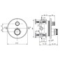 Ideal Standard CeraTherm Navigo - Mitigeur thermostatique de douche encastré, noir soyeux A7295XG