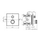 Ideal Standard CeraTherm Navigo - Mitigeur thermostatique de douche encastré, noir soyeux A7301XG