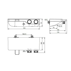 Ideal Standard CeraTherm - Mitigeur thermostatique de douche, noir soyeux A7329XG