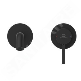 Ideal Standard Ceraline Nuovo - Mitigeur de lavabo encastré, 2 trous, noir soyeux BD764XG