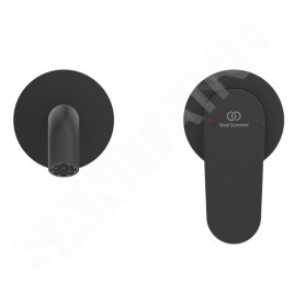 Ideal Standard Cerafine Nuovo - Mitigeur de lavabo encastré, 2 trous, noir soyeux BD776XG