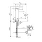 Ideal Standard Ceraline Nuovo - Mitigeur lavabo avec bonde, noir soyeux BD846XG