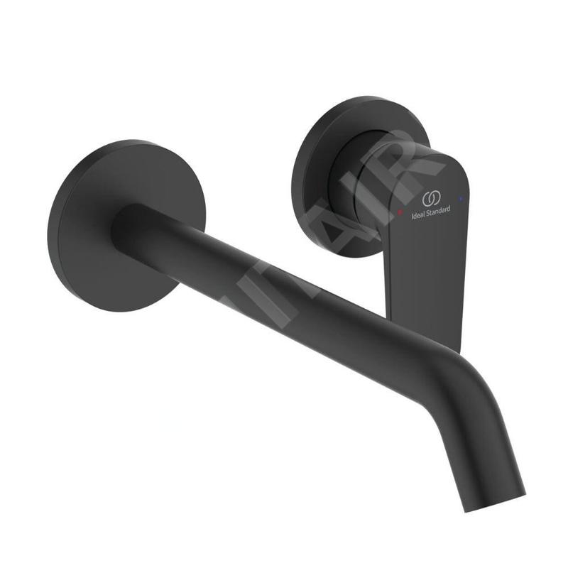 Ideal Standard Cerafine Nuovo - Mitigeur de lavabo encastré, 2 trous, noir soyeux BD911XG
