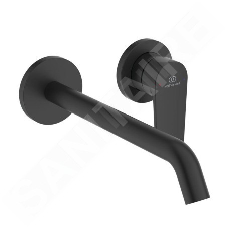 Ideal Standard Cerafine Nuovo - Mitigeur de lavabo encastré, 2 trous, noir soyeux BD911XG