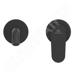 Ideal Standard Cerafine Nuovo - Mitigeur de lavabo encastré, 2 trous, noir soyeux BD911XG