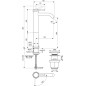 Ideal Standard Ceraline Nuovo - Mitigeur de lavabo avec bonde ClickClack, BlueStart, noir soyeux BD960XG
