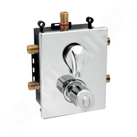 Novaservis Metalia 56 - Mitigeur thermostatique à encastrer pour 3 sorties avec corps d’encastrement, chrome BOX56052RXT,0