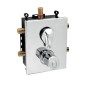 Novaservis Metalia 56 - Mitigeur thermostatique à encastrer pour 3 sorties avec corps d’encastrement, chrome BOX56052RXT,0 Novaservis Metalia 56 - Mitigeur thermostatique à encastrer pour 3 sorties avec corps d’encastrement, chrome BOX56052RXT,0