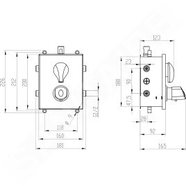 Novaservis Metalia 56 - Mitigeur thermostatique à encastrer pour 3 sorties avec corps d’encastrement, chrome BOX56052RXT,0