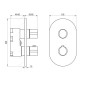 Ravak Chrome II - Mitigeur thermostatique encastré, 2 sorties, noir X070467
