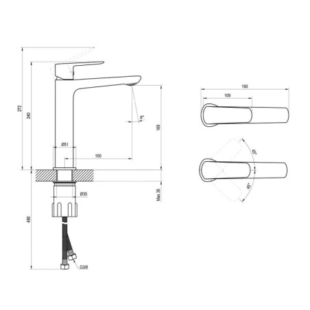 Ravak Robinetterie - Mitigeur de lavabo, chrome X070471