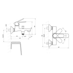 Ravak Robinetterie - Mitigeur de baignoire, chrome X070473