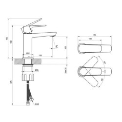 Ravak Robinetterie - Mitigeur de lavabo, noir X070476