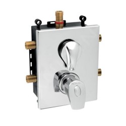Novaservis Metalia 57 - Mitigeur thermostatique à encastrer pour 3 sorties avec corps d’encastrement, chrome BOX57052RXT,0