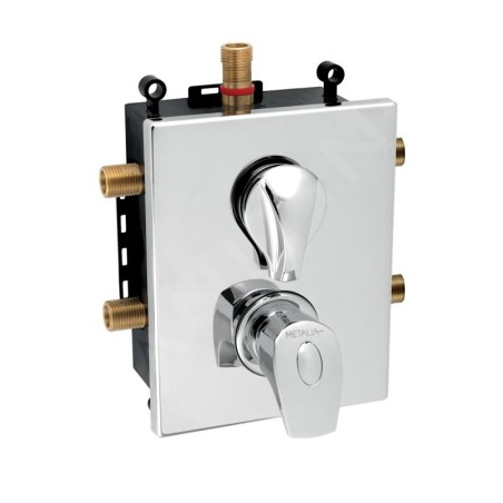 Novaservis Metalia 57 - Mitigeur thermostatique à encastrer pour 3 sorties avec corps d’encastrement, chrome BOX57052RXT,0