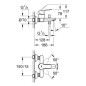 Grohe BauEdge - Mitigeur de baignoire, chrome 23334000 Grohe BauEdge - Mitigeur de baignoire, chrome 23334000
