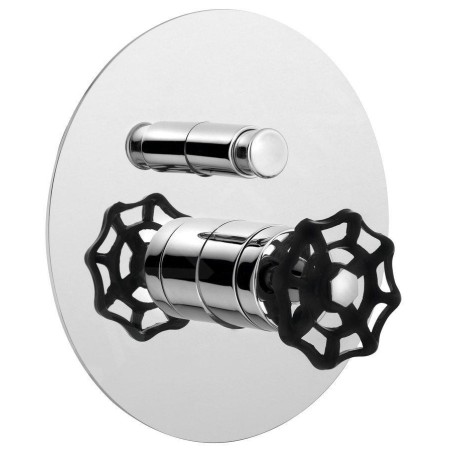 Sapho Industry - Mitigeur encastré pour 2 appareils, chrome / noir 5185XTT