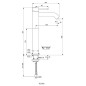 Ideal Standard CeraLine - Mitigeur de lavabo, noir BC269XG