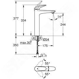 Grohe Eurostyle - Mitigeur de lavabo XL, chrome 23719003