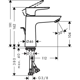 Hansgrohe Talis E - Mitigeur d'évier avec garniture de vidage, CoolStart, aspect d'or poli 71713990