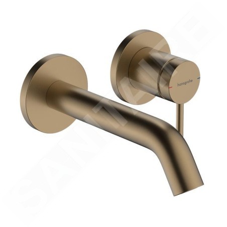 Hansgrohe Tecturis S - Mitigeur de lavabo encastré, avec vidage, installation à 2 trous, EcoSmart, bronze brossé 73350140