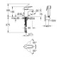 Grohe BauEdge - Mitigeur de lavabo avec douchette de bidet, chrome 23757000 Grohe BauEdge - Mitigeur de lavabo avec douchette de bidet, chrome 23757000