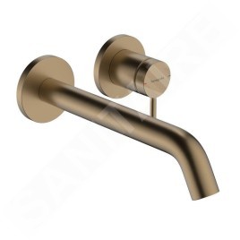Hansgrohe Tecturis S - Mitigeur de lavabo encastré, avec vidage, installation à 2 trous, EcoSmart, bronze brossé 73351140