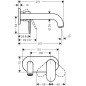 Hansgrohe Vernis Blend - Mitigeur de lavabo encastré, chrome 71576000