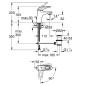 Grohe Eurostyle - Mitigeur de lavabo ES, taille S, blanc lunaire/ chrome 23374LS3