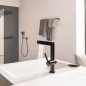 Hansgrohe Finoris - Mitigeur de lavabo 230, avec Push-Open et bec extractible, EcoSmart, noir mat 76063670