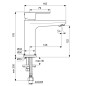 Ideal Standard Cerafine O - Mitigeur de lavabo, noir BC554XG