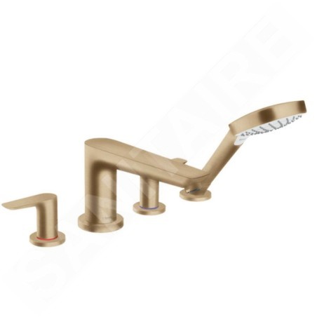 Hansgrohe Talis E - Mélangeur de baignoire sur gorge, 4 trous, bronze brossé 71748140