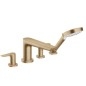 Hansgrohe Talis E - Mélangeur de baignoire sur gorge, 4 trous, bronze brossé 71748140