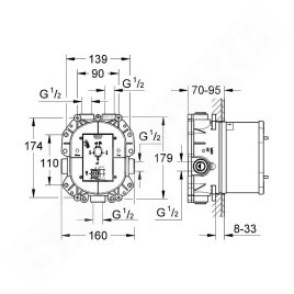 Grohe Rapido - Rapido T - corps thermostatique encastré 35500000