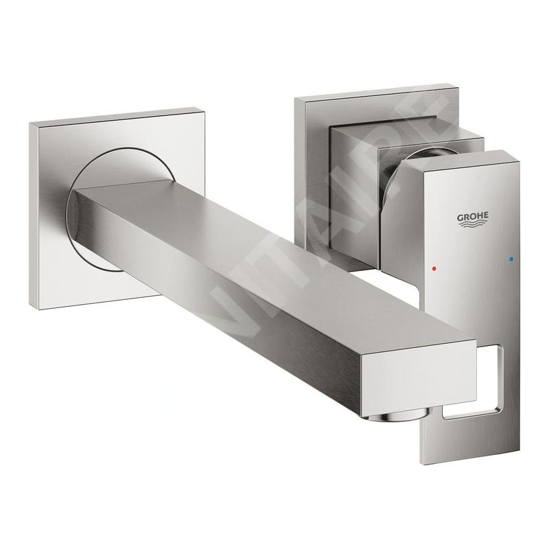Grohe Eurocube - Mitigeur de lavabo encastré, installation 2 trous, supersteel 23447DC0