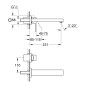 Grohe Eurocube - Mitigeur de lavabo encastré, installation 2 trous, supersteel 23447DC0