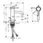 Hansgrohe Tecturis S - Mitigeur de lavabo avec vidage, CoolStart, EcoSmart, chrome 73302000
