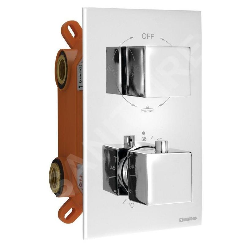 Sapho Latus - Mitigeur thermostatique à encastrer, 3 sorties, avec corps d’encastrement, chrome 1102-63 Sapho Latus - Mitigeur thermostatique à encastrer, 3 sorties, avec corps d’encastrement, chrome 1102-63