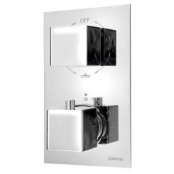 Sapho Latus - Mitigeur thermostatique à encastrer, 3 sorties, avec corps d’encastrement, chrome 1102-63