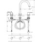 Hansgrohe Vernis Shape - Mitigeur de lavabo avec vidage, installation 3 trous, chrome 71563000
