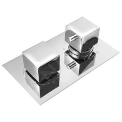 Sapho Latus - Mitigeur thermostatique à encastrer, 3 sorties, avec corps d’encastrement, chrome 1102-63