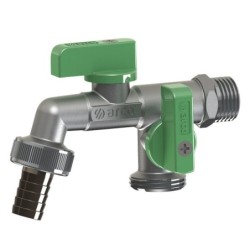 Vanne de jardin ARCO Nano avec deux sorties 1/2"x3/4"x3/4", anticalc