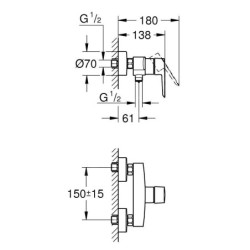 Grohe QuickFix Start - Mitigeur de douche, noir mat 322792432