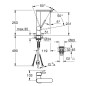 Grohe Plus - Mitigeur de lavabo L avec garniture de vidage Push-Open a bec extractible, chrome 23844003