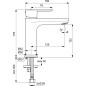 Ideal Standard Cerafine O - Mitigeur de lavabo avec click-clack, noir BD131XG