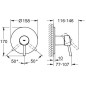 Grohe Concetto - Mitigeur de douche encastré, chrome 24053001