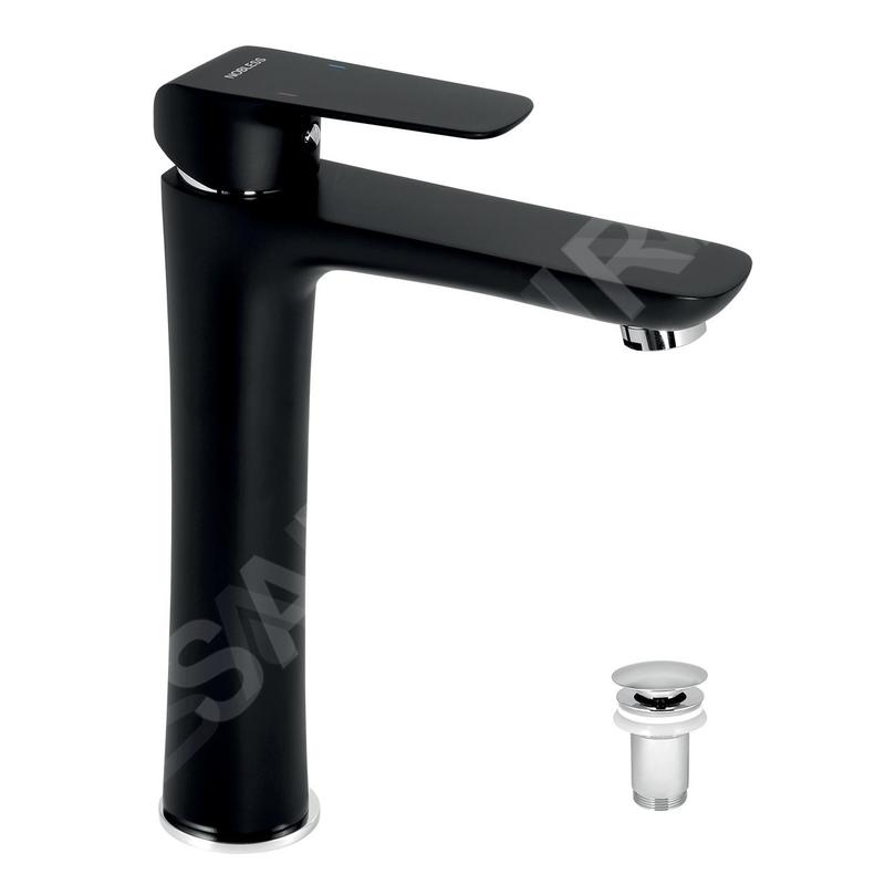 Novaservis Nobless Tina - Mitigeur de lavabo avec vidage, noir mat 38503,5