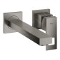 Grohe Eurocube - Mitigeur de lavabo encastré, installation à 2 trous, Hard Graphite brossé 23447AL0