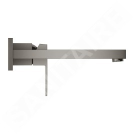 Grohe Eurocube - Mitigeur de lavabo encastré, installation à 2 trous, Hard Graphite brossé 23447AL0