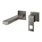 Grohe Eurocube - Mitigeur de lavabo encastré, installation à 2 trous, Hard Graphite brossé 23447AL0